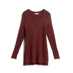 NWT Women’s Large Stitch Fix Honey Punch Odele Cable Knit Sleeve Sweater